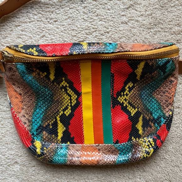 Clare V Snake Embossed Leather Belt Bag - Picture 6 of 12